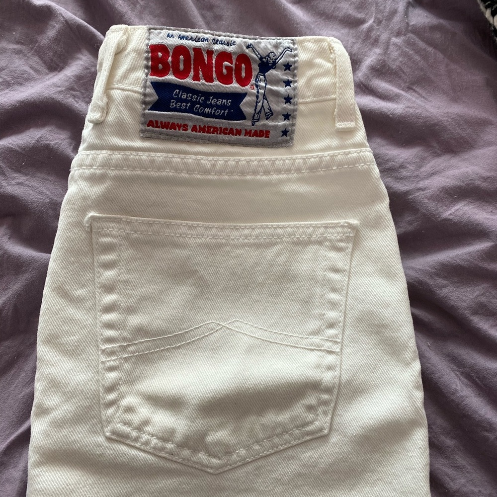 WHITE BONGO JEAN SKIRT